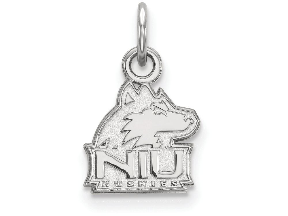 10k White Gold Logoart Northern Illinois University Extra Small Pendant