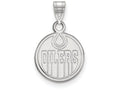 10k White Gold Nhl Logoart Edmonton Oilers Small Pendant