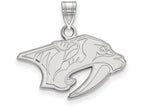 10k White Gold Nhl Logoart Nashville Predators Small Pendant