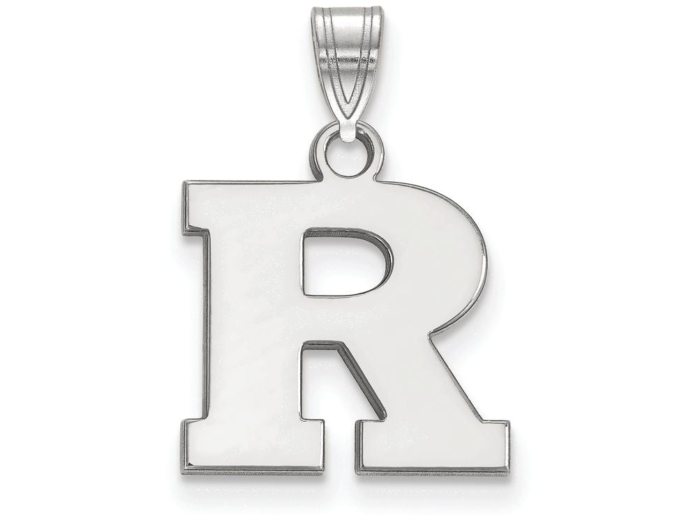 10k White Gold Logoart Rutgers Small Pendant
