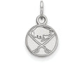 10k White Gold Nhl Logoart Buffalo Sabres Extra Small Pendant