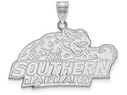 10k White Gold Logoart Southern University Large Pendant