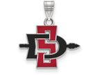 10k White Gold Logoart San Diego State University Small Pendant