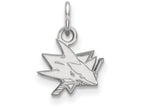 10k White Gold Nhl Logoart San Jose Sharks Extra Small Pendant