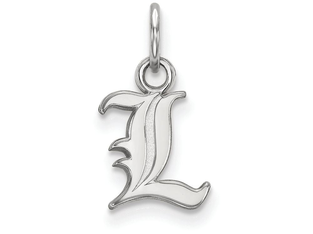 10k White Gold Logoart University Of Louisville Extra Small Pendant