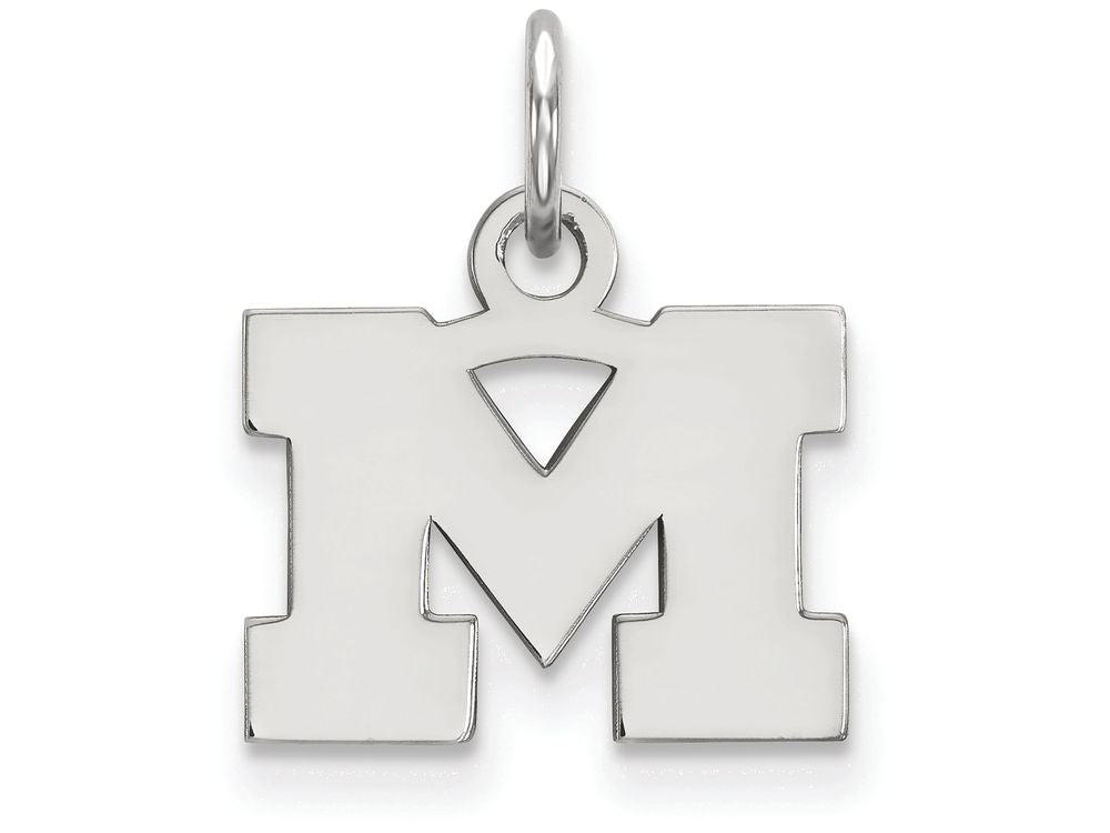 10k White Gold Logoart Michigan (univ Of) Extra Small Pendant