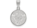 10k White Gold Logoart University Of Louisiana At Lafayette Medium Pendant