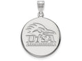 10k White Gold Logoart University Of Texas At San Antonio Large Disc Pendant