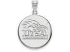 10k White Gold Logoart University Of Texas At San Antonio Large Disc Pendant