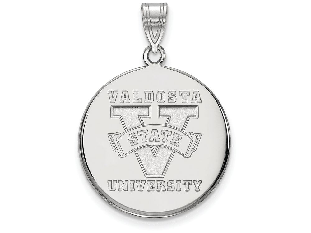 10k White Gold Logoart Valdosta State University Large Disc Pendant