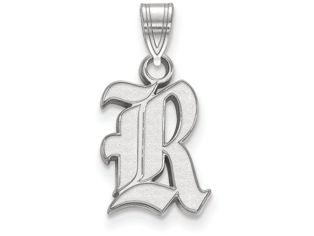 10k White Gold Logoart Rice University Small Pendant