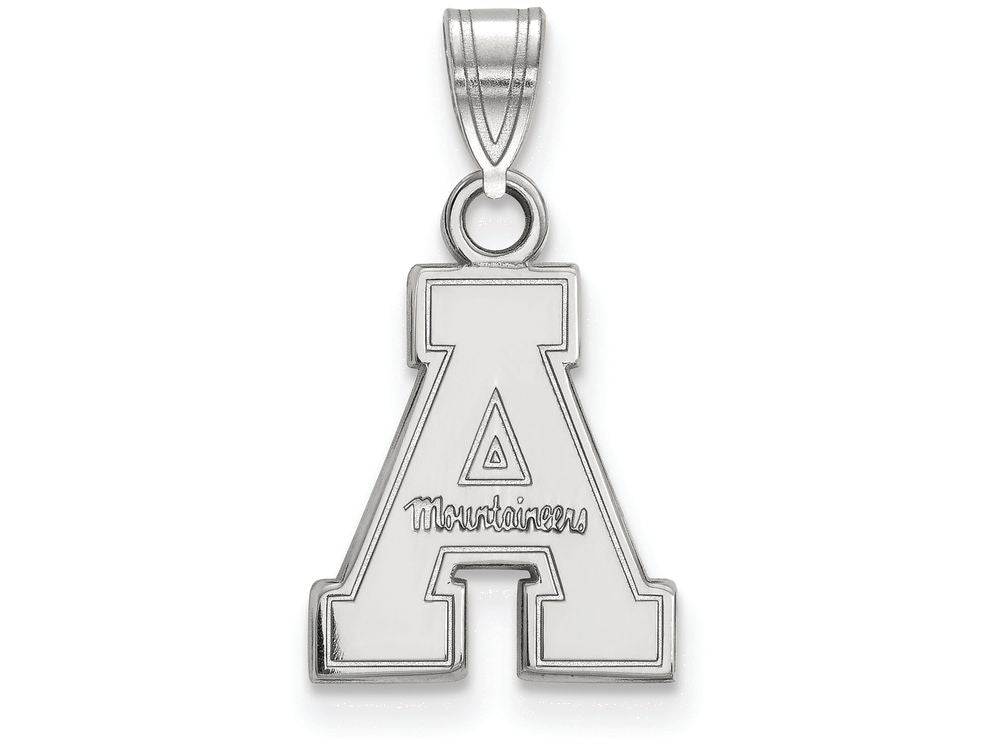 10k White Gold Logoart Appalachian State University Small Pendant