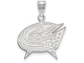 10k White Gold Nhl Logoart Columbus Blue Jackets Large Pendant