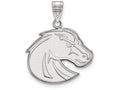 10k White Gold Logoart Boise State University Large Pendant