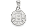 10k White Gold Nhl Logoart Boston Bruins Small Pendant