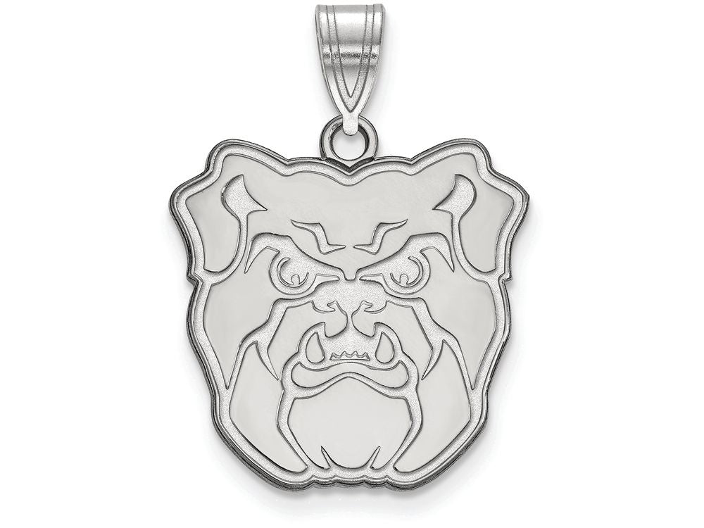 10k White Gold Logoart Butler University Large Pendant