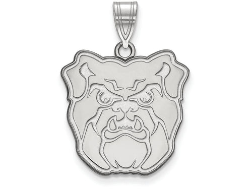 10k White Gold Logoart Butler University Large Pendant