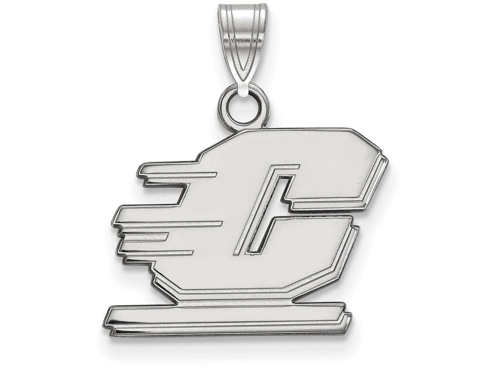 10k White Gold Logoart Central Michigan University Small Pendant