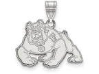 10k White Gold Logoart California State University Fresno Medium Pendant