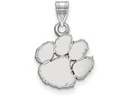 10k White Gold Logoart Clemson University Small Pendant