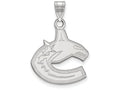10k White Gold Nhl Logoart Vancouver Canucks Large Pendant