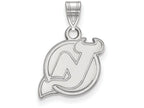 10k White Gold Nhl Logoart New Jersey Devils Small Pendant
