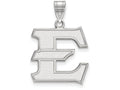 10k White Gold Logoart East Tennessee State Large Pendant
