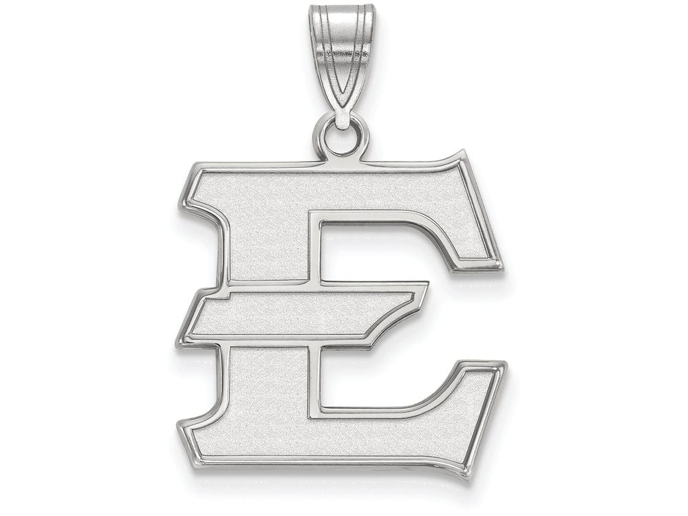 10k White Gold Logoart East Tennessee State Large Pendant