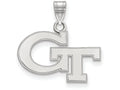 10k White Gold Logoart Georgia Institute Of Technology Small Pendant