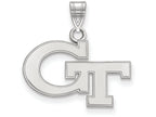10k White Gold Logoart Georgia Institute Of Technology Small Pendant