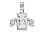 10k White Gold Logoart Iowa State University Small Pendant