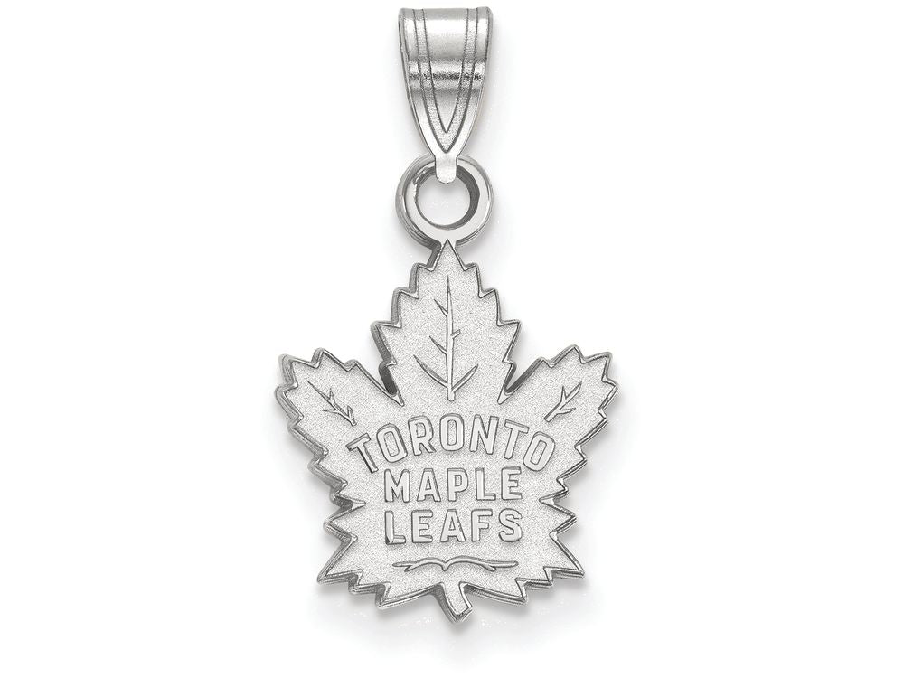 10k White Gold Nhl Logoart Toronto Maple Leafs Small Pendant