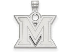 10k White Gold Logoart Miami University Small Pendant