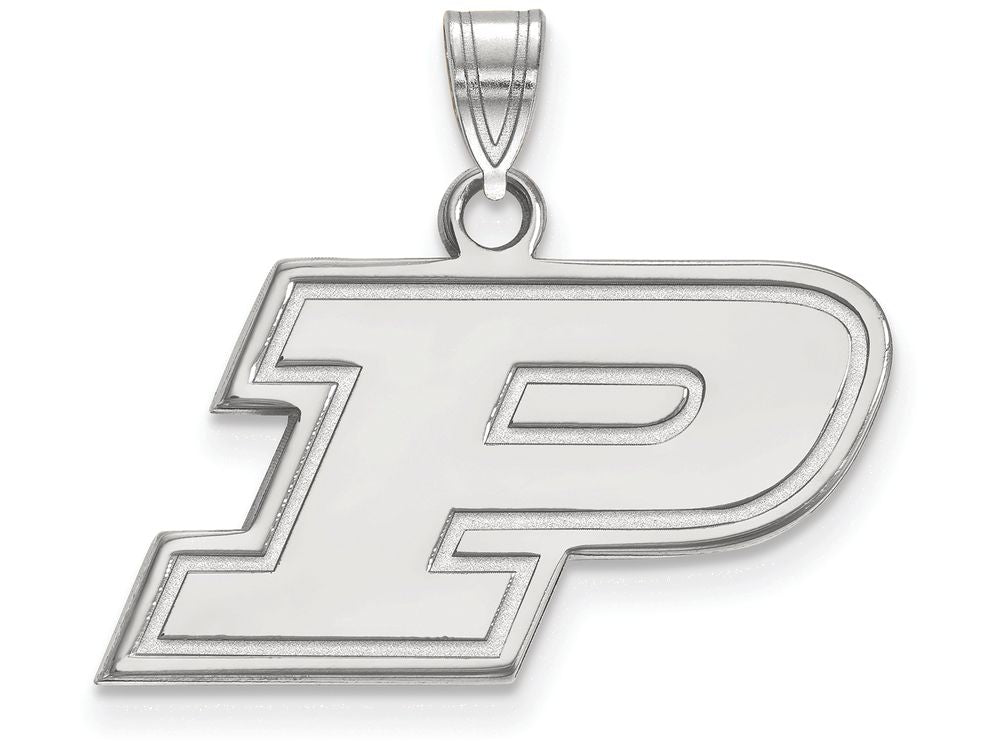 10k White Gold Logoart Purdue Small Pendant