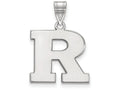 10k White Gold Logoart Rutgers Medium Pendant