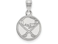 10k White Gold Nhl Logoart Buffalo Sabres Small Pendant