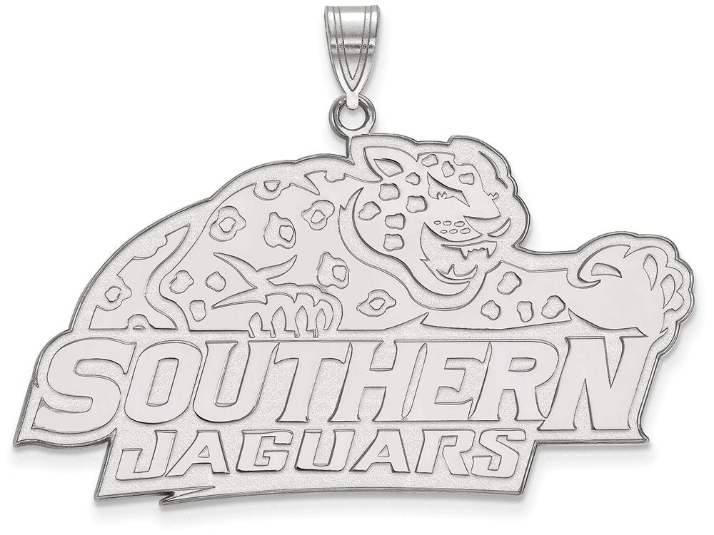 10k White Gold Logoart Southern University Extra Large  Pendant