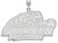 10k White Gold Logoart Southern University Extra Large  Pendant