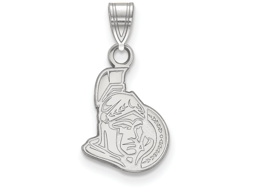 10k White Gold Nhl Logoart Ottawa Senators Small Pendant