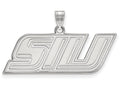 10k White Gold Logoart Southern Illinois University Small Pendant
