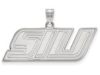 10k White Gold Logoart Southern Illinois University Small Pendant