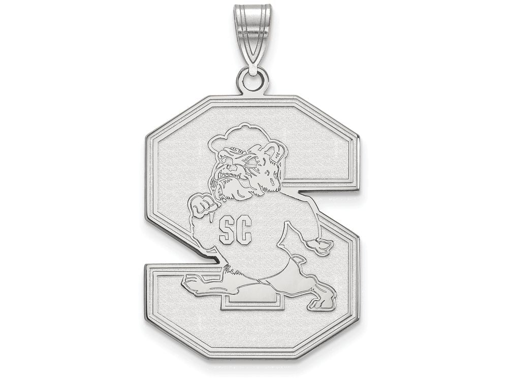 10k White Gold Logoart South Carolina State University Extra Large  Pendant