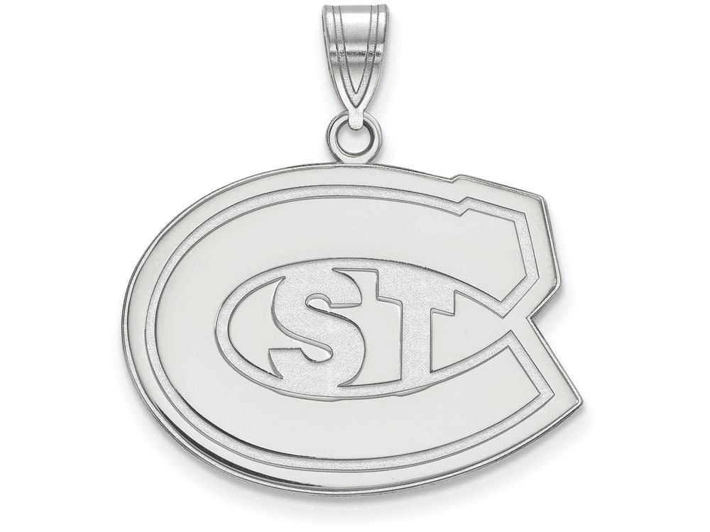 10k White Gold Logoart St. Cloud State Large Pendant