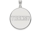 10k White Gold Logoart Transylvania University Extra Large  Disc Pendant