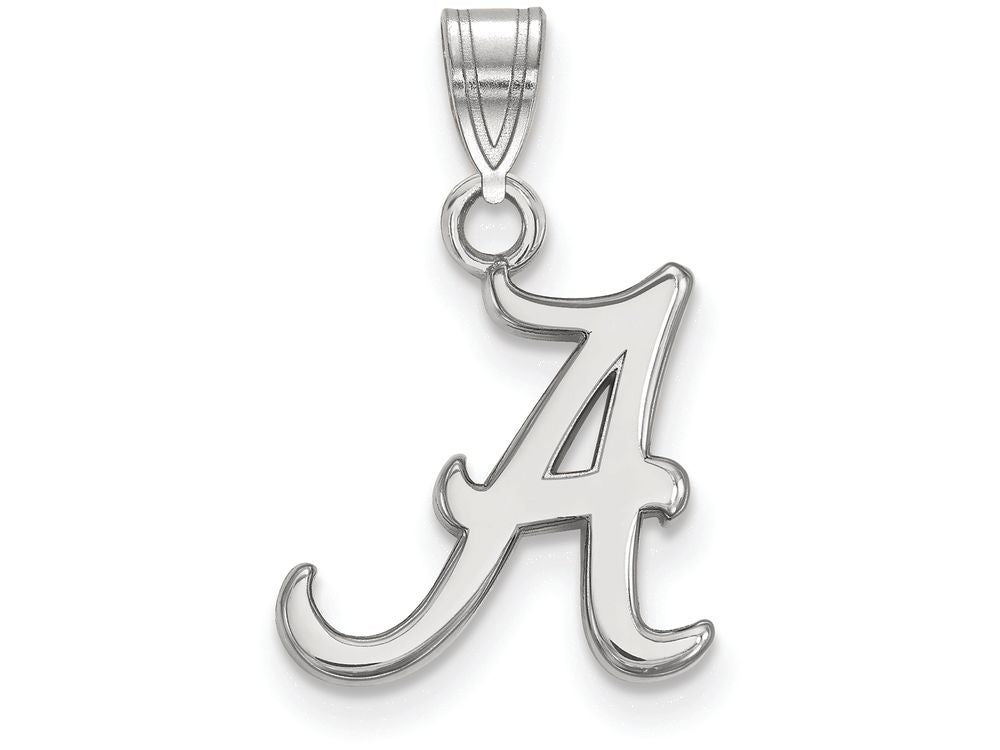 10k White Gold Logoart University Of Alabama Small Pendant