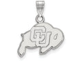 10k White Gold Logoart University Of Colorado Small Pendant
