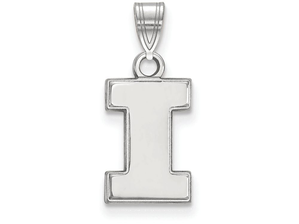 10k White Gold Logoart University Of Illinois Small Pendant