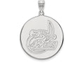 10k White Gold Logoart U Of North Carolina At Charlotte Extra Large  Disc Pendant
