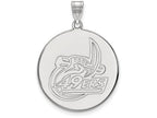 10k White Gold Logoart U Of North Carolina At Charlotte Extra Large  Disc Pendant