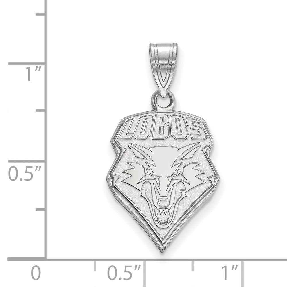 10k White Gold Logoart University Of New Mexico Large Pendant